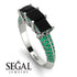3 Stones Princess Black Diamond Ring - Rebecca No. 24 image 10