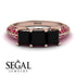 3 Stones Princess Black Diamond Ring - Rebecca No. 53 image 2
