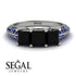 3 Stones Princess Black Diamond Ring - Rebecca No. 69 image 2