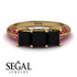 3 Stones Princess Black Diamond Ring - Rebecca No. 52 image 2