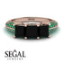 3 Stones Princess Black Diamond Ring - Rebecca No. 23 image 2
