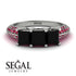 3 Stones Princess Black Diamond Ring - Rebecca No. 54 image 2