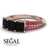 3 Stones Princess Black Diamond Ring - Rebecca No. 53 image 3