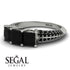 3 Stones Princess Black Diamond Ring - Rebecca No. 39 image 3