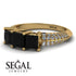 3 Stones Princess Black Diamond Ring - Rebecca No. 7 image 3