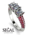 3 Stones Princess Diamond Ring - Rebecca No. 48 image 10