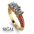 3 Stones Princess Diamond Ring - Rebecca No. 46 image 10