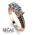3 Stones Princess Diamond Ring - Rebecca No. 32 image 10