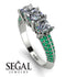 3 Stones Princess Diamond Ring - Rebecca No. 18 image 10