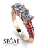3 Stones Princess Diamond Ring - Rebecca No. 47 image 10