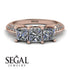 3 Stones Princess Diamond Ring - Rebecca No. 2 image 2