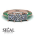 3 Stones Princess Diamond Ring - Rebecca No. 17 image 2