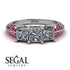 3 Stones Princess Diamond Ring - Rebecca No. 48 image 2