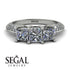 3 Stones Princess Diamond Ring - Rebecca No. 3 image 2