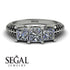 3 Stones Princess Diamond Ring - Rebecca No. 33 image 2