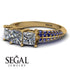 3 Stones Princess Diamond Ring - Rebecca No. 61 image 3