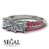 3 Stones Princess Diamond Ring - Rebecca No. 48 image 3