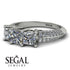 3 Stones Princess Diamond Ring - Rebecca No. 3 image 3