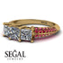 3 Stones Princess Diamond Ring - Rebecca No. 46 image 3