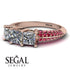 3 Stones Princess Diamond Ring - Rebecca No. 47 image 3