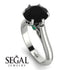 3ct Black Diamond Engagement Ring - June No. 24 image 3