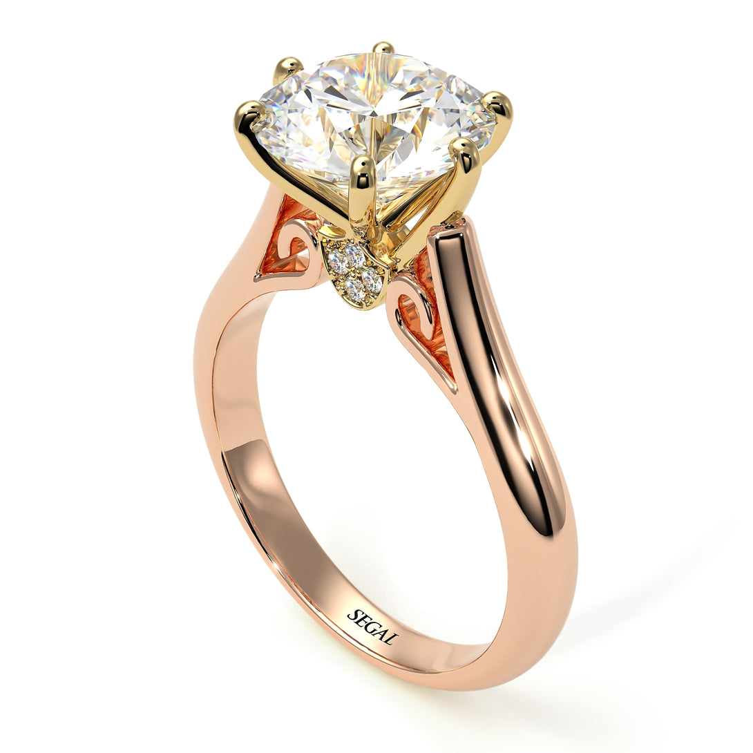 Two Tones 3ct Diamond Engagement Ring - June No. 76