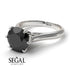 3ct Black Diamond Engagement Ring - June No. 39 image 5