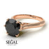 3ct Black Diamond Engagement Ring - June No. 38 image 6