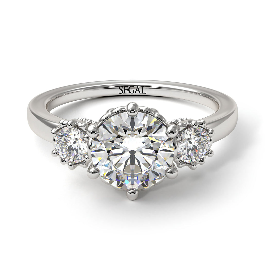 Classic 3 Stone Diamond Engagement Ring - Sofia No. 3
