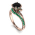 Twist Shank Black Diamond Engagement Ring - Maria No. 23 image 1