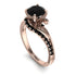 Twist Shank Black Diamond Engagement Ring - Maria No. 38 image 1