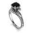 Twist Shank Black Diamond Engagement Ring - Maria No. 9 image 1