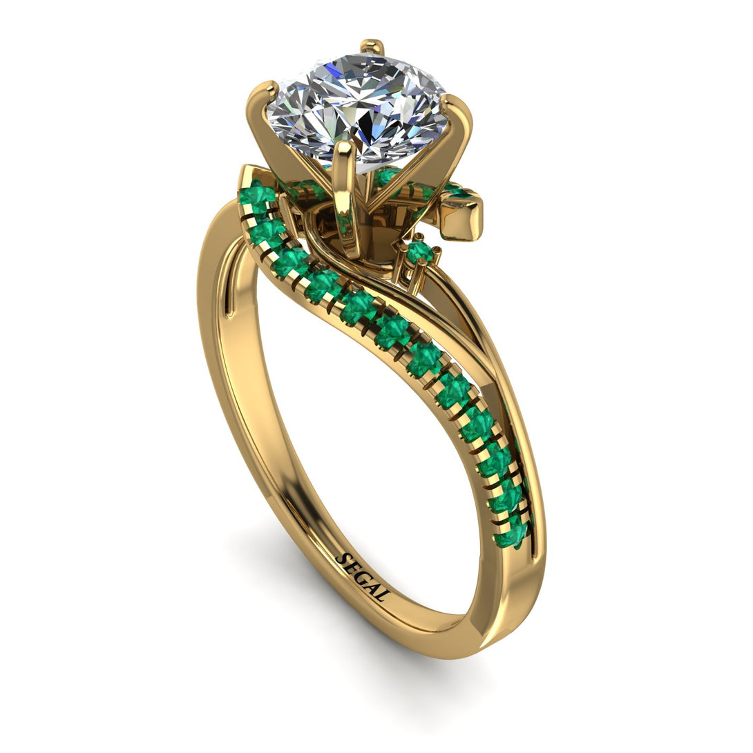 Twist Shank Diamond Engagement Ring - Maria No. 16