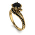 Twist Shank Black Diamond Engagement Ring - Maria No. 37 image 1