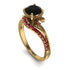 Twist Shank Black Diamond Engagement Ring - Maria No. 52 image 1