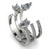 Pear Shape Diamond Glam Open Ring - Quinn No. 3 image 1