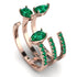 Pear Shape Emerald Glam Open Ring - Quinn No. 20 image 1