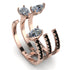 Pear Shape Diamond Glam Open Ring - Quinn No. 32 image 1