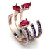 Pear Shape Ruby Glam Open Ring - Quinn No. 71 image 1