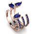 Pear Shape Sapphire Glam Open Ring - Quinn No. 74 image 1