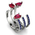 Pear Shape Ruby Glam Open Ring - Quinn No. 72 image 1