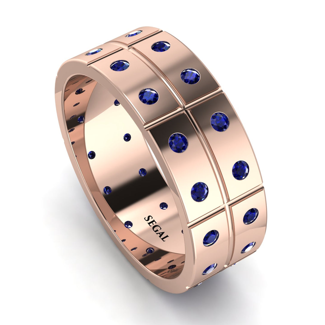 Glamorous Eternity Sapphire Wedding Band - Carter No. 14