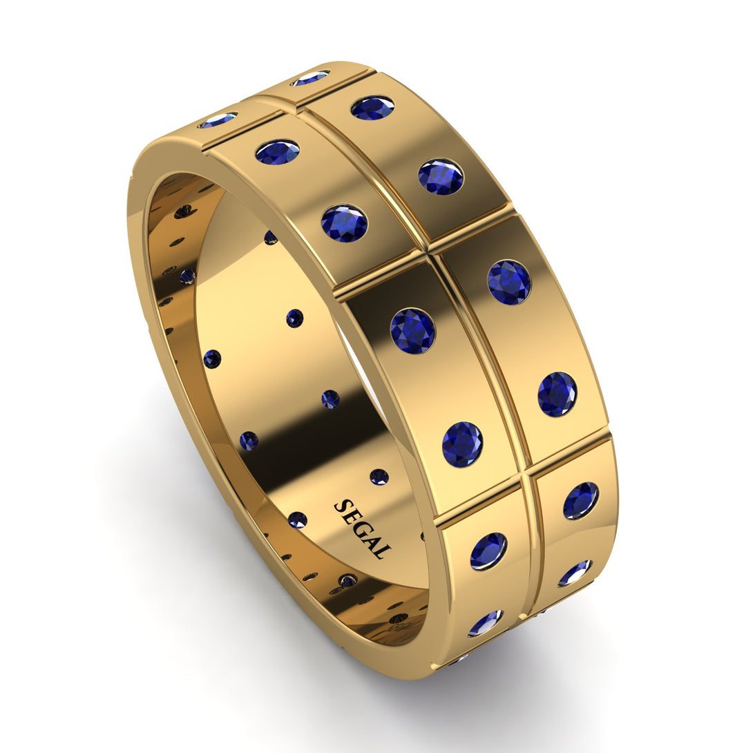 Glamorous Eternity Sapphire Wedding Band - Carter No. 13