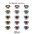 Round Black Diamond Flower Bridal Set - Michelle No. 23 image 9
