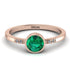 Bezel Minimalist Emerald Ring - Kinsley No. 5 image 1
