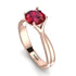 Solitaire Twist Shank Ruby Ring - Eleanor No. 11 image 1
