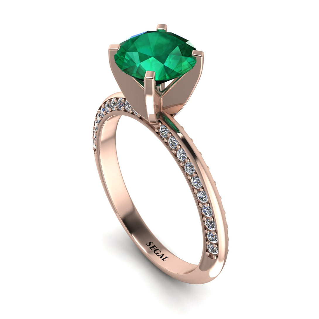 Classic Emerald Ring With A Twist - Leilani No. 5