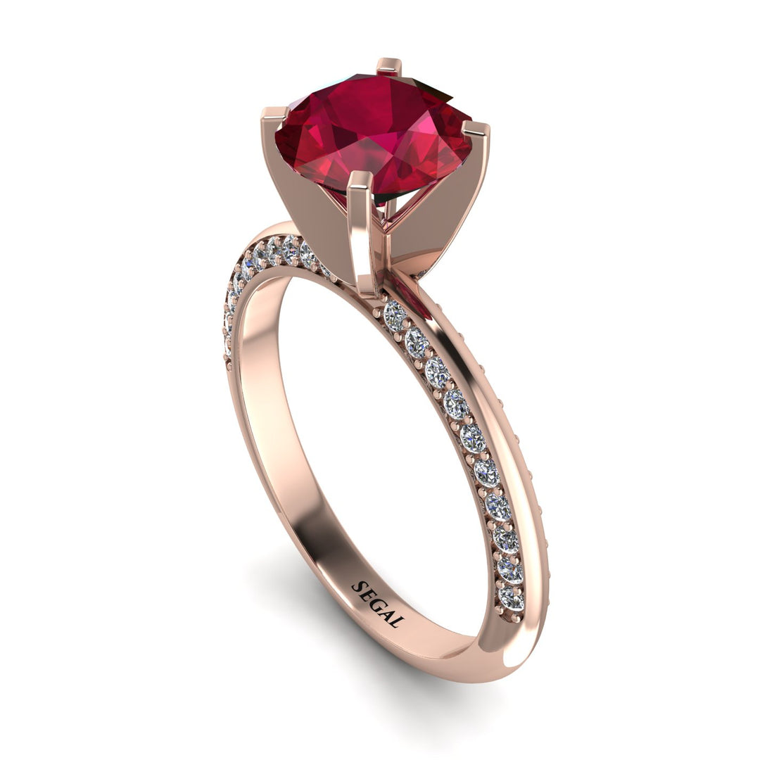 Classic Ruby Ring With A Twist - Leilani No. 11