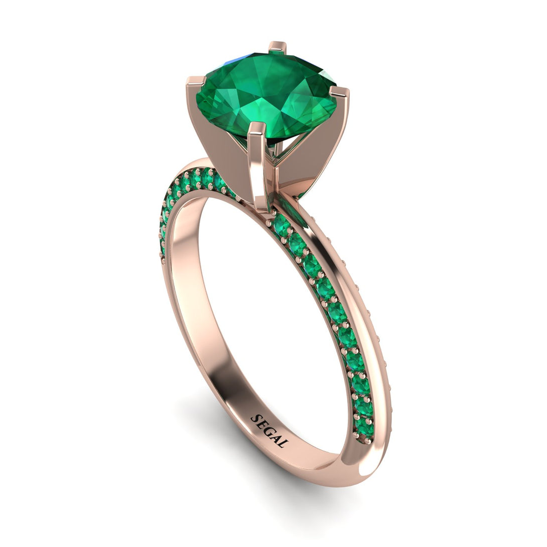 Classic Emerald Ring With A Twist - Leilani No. 20