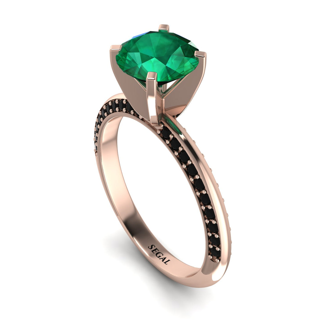Classic Emerald Ring With A Twist - Leilani No. 35